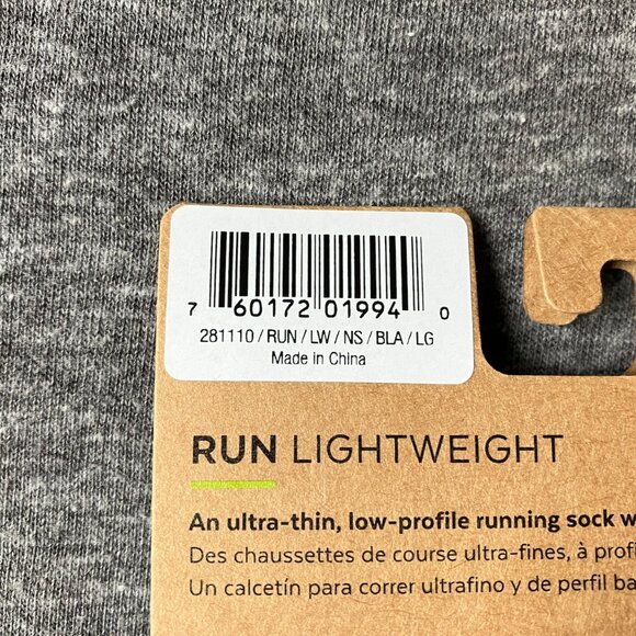 2-Pack Injinji Toe Socks Run Lightweight No‑Show Black L - Picture 6 of 10